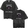 Vintage Washed Rapper Peso Pluma Poster Graphic T Shirt Men Women Fashion Hip Hop Tshirt High Quality Cotton Oversized Tshirts