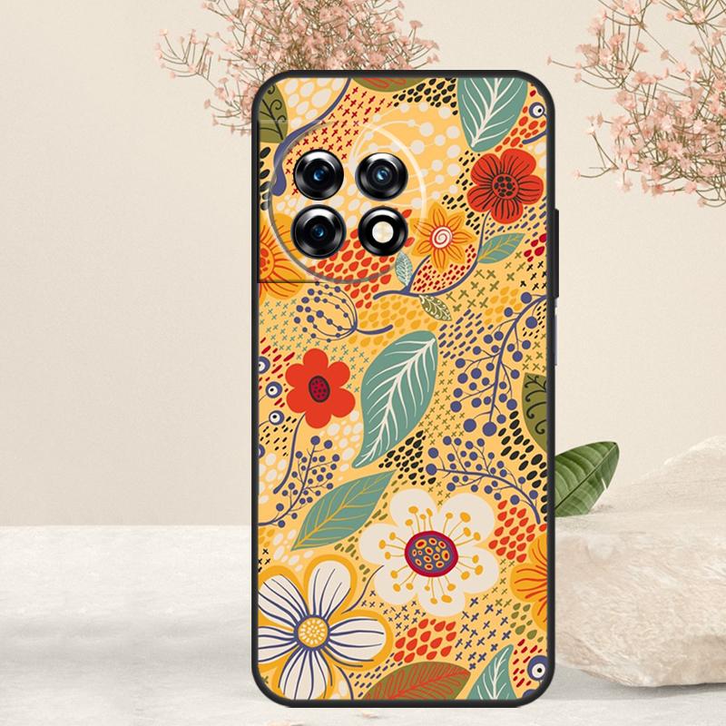 Floral Charm Secret Garden Case For OnePlus 15 R 13 13T 13R 12 12R 11 10T 8T 9 10 Pro Nord 5 CE 4 2 3 Lite N20 N30 Cover