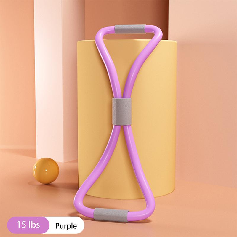 15 Pounds Yoga Auxiliary Exercise Equipment Home Female 8 Shaped Fitness Stretching Belt Puller Arm Back Training Elastic Rope