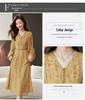 Floral V-Neck Long Sleeve Dress - Liu Yifei Inspired