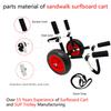 PC Surfboard Handcart Aluminum Alloy SUP Trolley Foldable Portable Transport Cart for Paddle Board