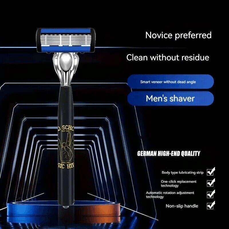 6-layer Blades Replacement Shaver Head Cassette Shaving Razor Blade Replacement Set Factory Direct Sales Men Manual Safety Razor