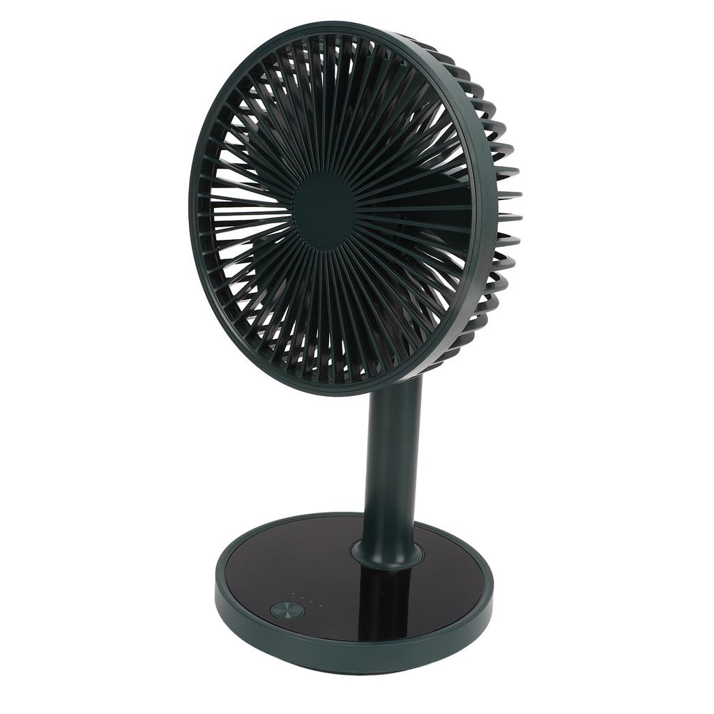 Desktop Fan Multifunctional 4 Speeds Adjustable Low Noise Portable USB Table Fan for Home Office Outdoor Camping Green