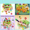 Wooden Farm Orchard Shape Matching Pulling Toy For Kids Learning And Development
