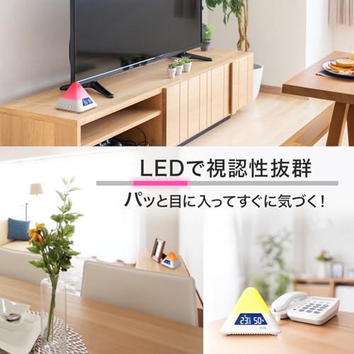 Plus Thermo-Hygrometer, Anti-Dryness Measure, Humidity Meter with LED Temperature and Humidity Alarm, Color Notifications, 4-Level Warning (Summer/Win