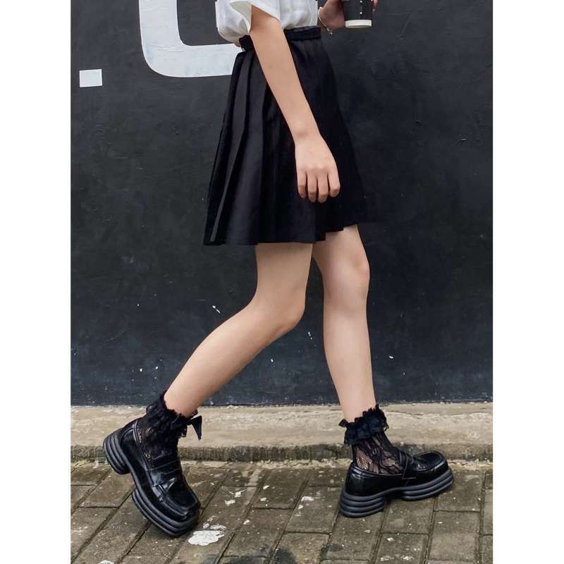 White Loafers Niche Autumn Retro British Style Design Sense Single Shoes Women's Shoes Platform Small Leather Shoes Square Head French