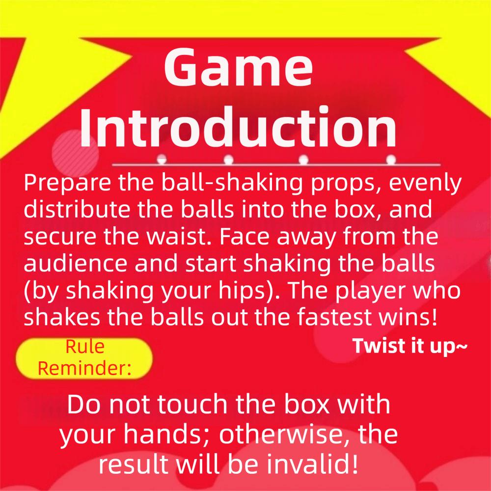 Portable Shake Ball Box Funny Design Hip Dance Box Game Set Rooster Egg Laying Game  Outdoor Games