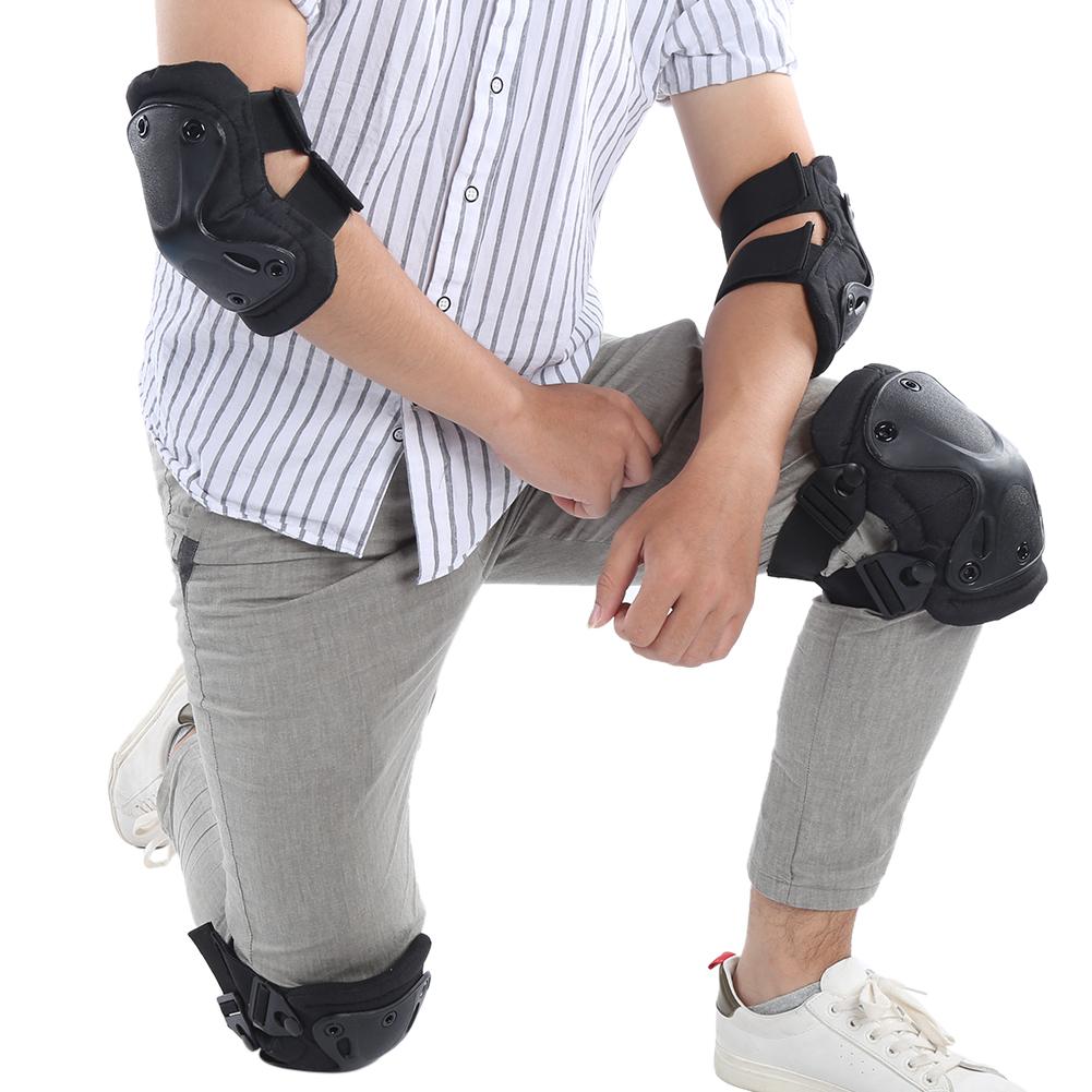 Chránič kolen Loketní opěrka Sportovní chránič kolen a loktů Prodyšná Ochranná bezpečnostní ortéza Černá