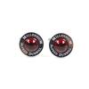 Excellent Dunhill Cufflinks  Engraved logo Round shape Silver Red Colored stone Used