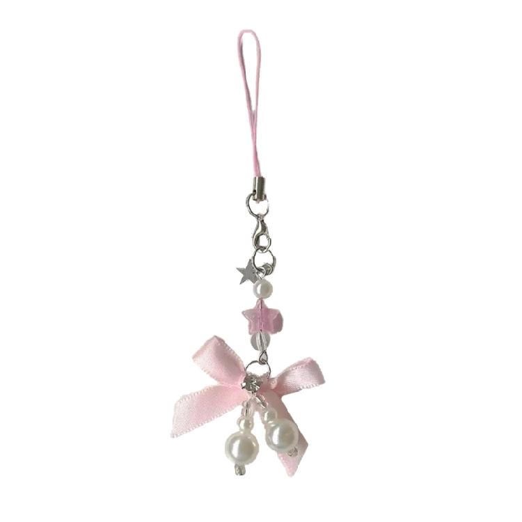 Multipurpose Sturdy Alloy Pearls Bowknot Keychain for Adding A Touch Of Elegant to Any Stylish Outfits Daily Use