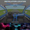 6IN1 8M RGB LED Atmosphäre Auto Innenraum Umgebungslicht Glasfaserstreifen Licht per App-Steuerung Neon LED Auto Dekorativ