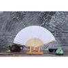 1 Peça Ventilador de Dança de Mão Estilo Chinês Padrão Personalizado Ventilador Dobrável de Bambu Ventilador de Mão para Casamento Ventilador de Flor de Bambu