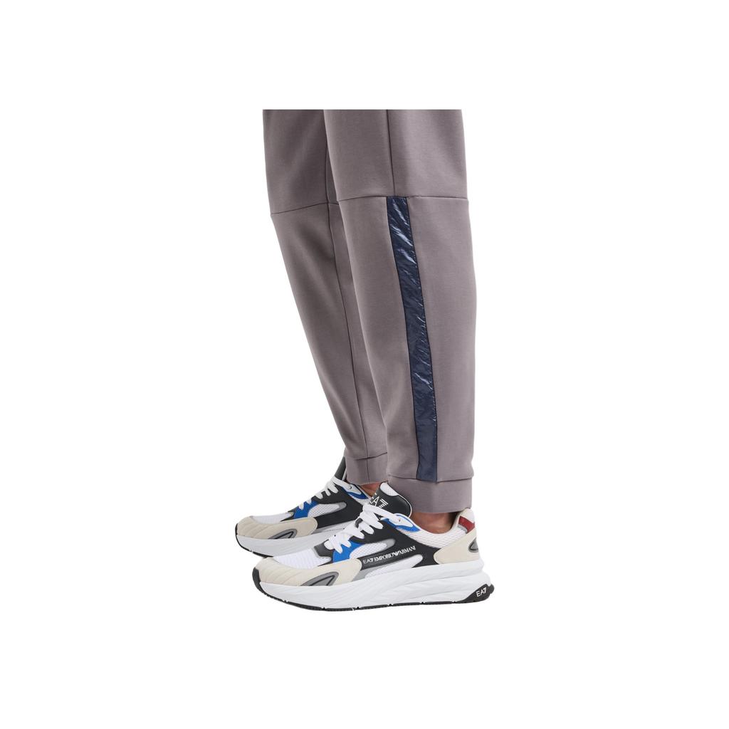 Emporio Armani EA7 FW24 Logo Print Drawstring Waist Long Jogger Knit Sports Pants Men Bottoms Gray 6DPP67-PJUWZ-1992
