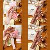 Adorable Jinnew Original Bear Camera Keychain Cute Cartoon Accessory In Pink And Brown