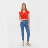 Red Chest Knot Crop Top Woman VERO MODA