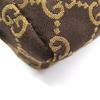 Pristine GUCCI Cosmetics Pouch Using Leather Brown GG Canvas Women 002058 Used