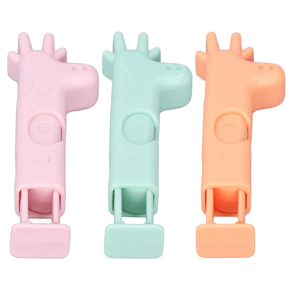 Sealing Clips Strong Clamping Force Moisture Proof Giraffe Look Plastic Bag Clips for Food Storage B
