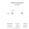 S925 Silver Triangle Staggered Earrings: Elegant Retro French Drip Glaze Earrings for Women