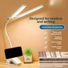 USB Rechargeable Clip-On LED Desk Lamp - Eye-Caring Reading Light for Students, Dorm/Bedroom Portable Small Study Lamp