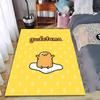 Yellow Gudetama Egg Character Pattern Carpet for Bedroom Decor Suitable for Use As an Anti-slip for Living Room Bedroom Sofas