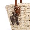 ins wind creative puppy keychain leather pendant PU leather cute dog keychain multi-color bag pendant