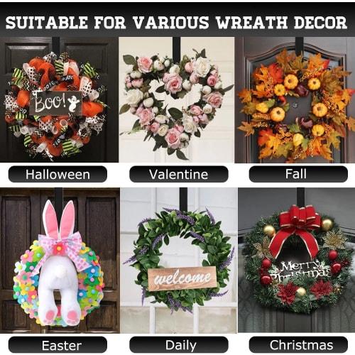 JUTOSU Christmas Wreath Hook, Door Hanger, Metal Hook, Wreath Hanger, Decorative Hook, Hanger Holder, Wreath Hanger, Single Hook, Door Hook, Bag Hook,