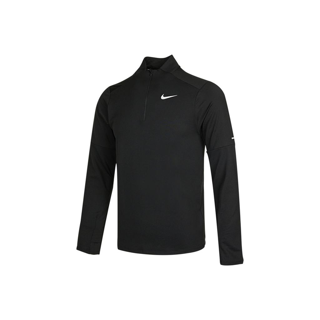 Nike Maglia da Corsa Manica Lunga con Mezza Zip Element Dri-FIT Uomo Top Nero DD4757-010