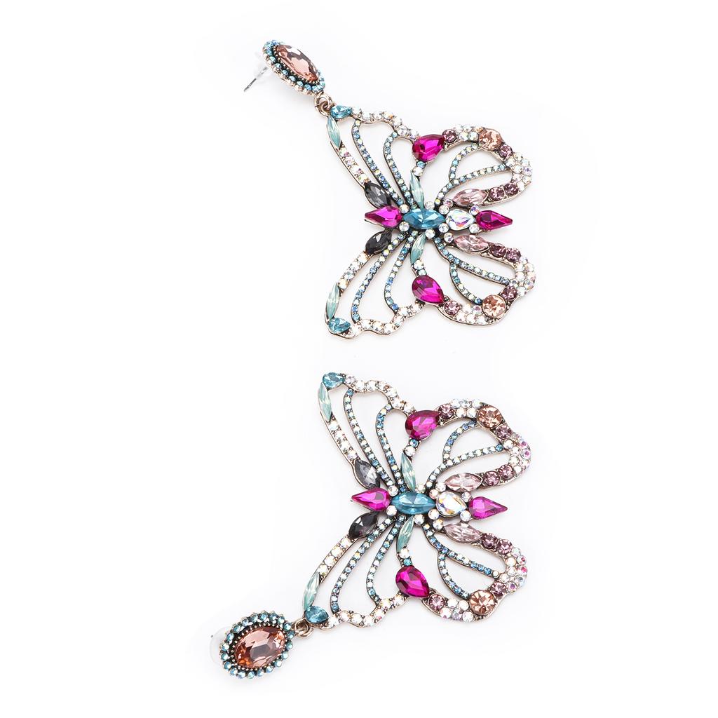 Schmetterlingsohrringe Bunte ausgehöhlte Insekten Schmetterlings-Hängeohrringe für Frauen