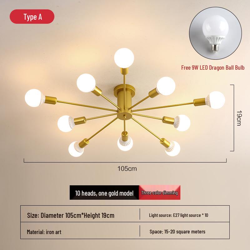 Nordic LED Ceiling Light: Modern Minimalist Design for Bedrooms & Living Rooms