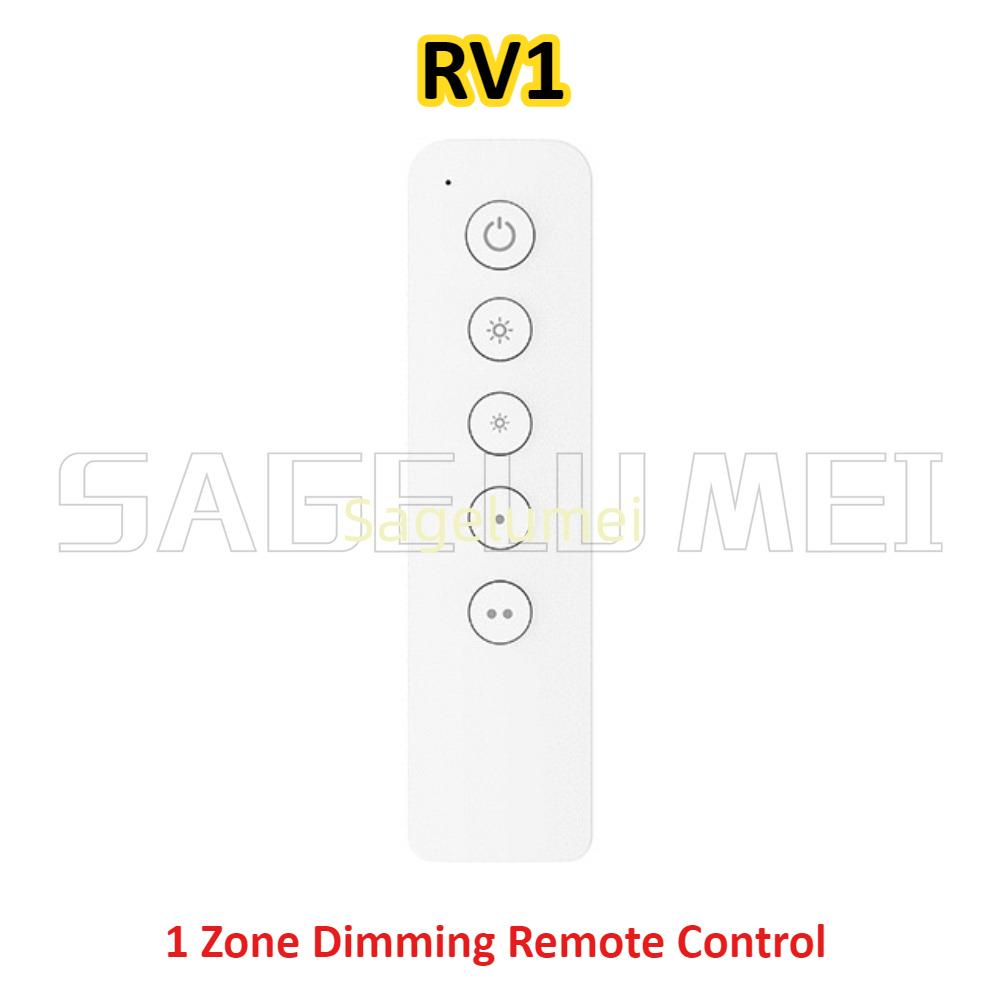 

5-button Remote RVF 4 Scene RV1 1 Zone Dimming Controller RV2 2 Zones CCT RV3 RGB/RGBW/RGB+CCT Led Switch Dimmer RF Control