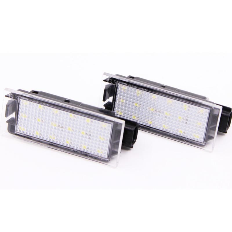 Car Flashing Car LED License Plate Light For Renault Clio Laguna 2 Megane 3 Twingo Master Vel Satis Opel Movano Number Lamps