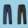 Double Layer Waterproof Rain Pants Ankle-banded Elastic Waistband Flap Pockets Unisex Camping Trekking Climbing Rain Trousers Outdoors Clothing