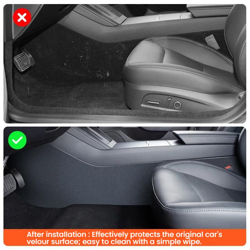 For Tesla New Model YL 2026 Car Central Control Side Anti Kick TPE Waterproof Anti-dirt Full Coverage Anti Kick Protective Mat