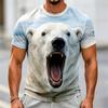 Mens Funny 3D Graphic Tee Funny Fish Pig Dog Face Design Short Sleeve T‑Shirt Loose Fit Casual Top for Holiday Gatherings Tops