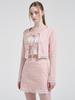 Etmont Frill Tweed Mini Skirt, Pink