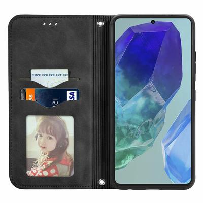 For Samsung Galaxy S24 FE Leather Case with Card Holder Magnetic Absorption Phone Cover
