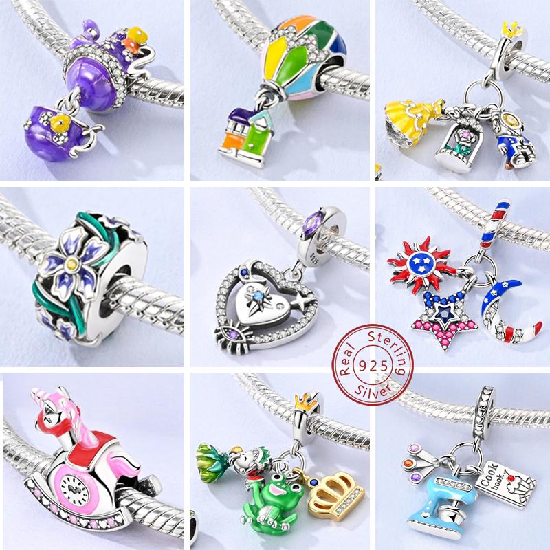 New 925 Silver Charms Beads Fit Original Bracelet Necklace Charm DIY Jewelry For Women Gift