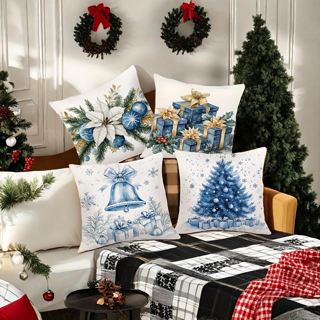 Weihnachtsdekoration Kissenbezug Geschenk Glocke Baum bedruckter Kissenbezug Wohnzimmer Sofa Kissen Suite Zimmer Heimdekoration