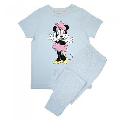Girls Minnie Mouse Pose Short-Sleeved Long Pyjama Set
