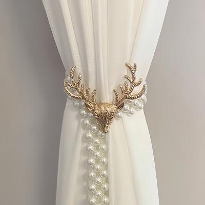 Elastic Metal Curtain Strap Tie Aluminum Alloy Creative Curtain Buckles Home Decor Luxury Curtain Tieback Clip Accessories
