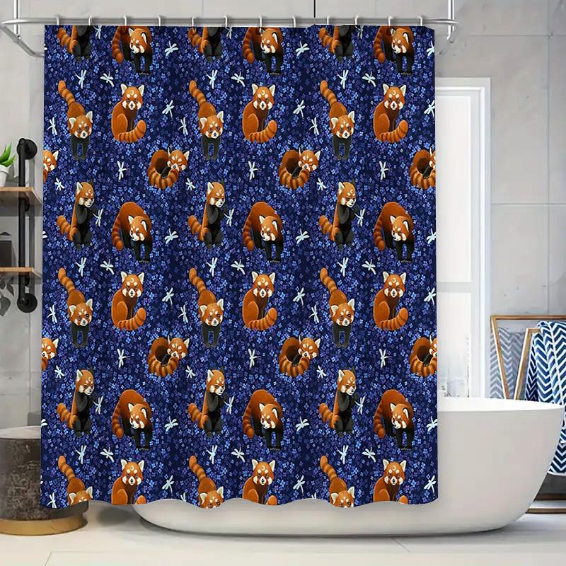 

Floral Shower Curtain Set Waterproof Vintage Blue Flowers Bathroom Decor Farmhouse Rustic Pattern Fabric Backdrop W60H190(CM)-1 Pcs