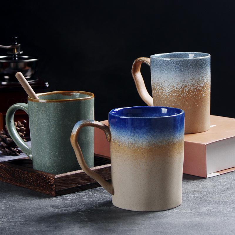 Handgefertigte Retro-Keramiktasse mit hohem ästhetischem Wert Becher Grobkeramik Kaffeetasse