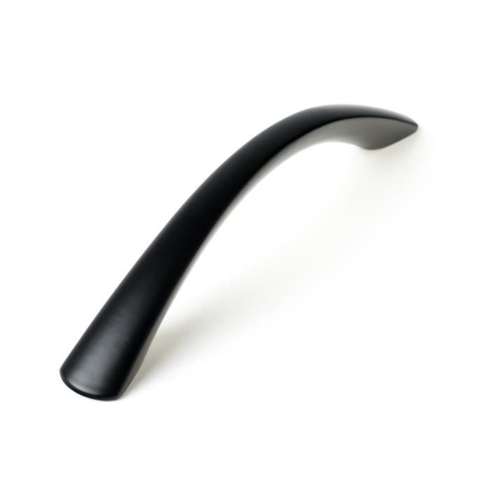 Mânere de mobilă - Set de 4 - Aluminiu tropicalizat - Negru - Model Baretă - Distanță între găuri 128 mm