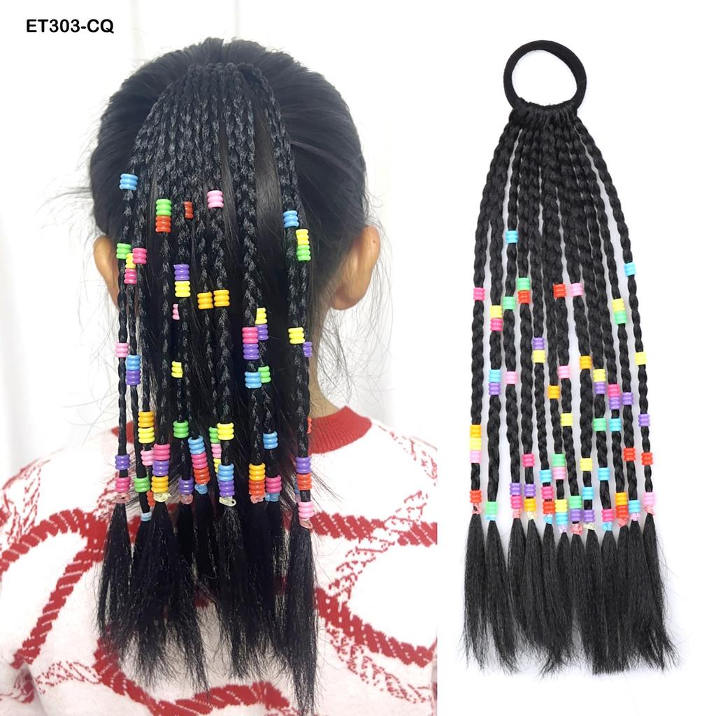 Synthetic 12braids Braided Ponytail Hair Extension For Women/Kids Hair Braids Extensions Hairpieces Ponytails
