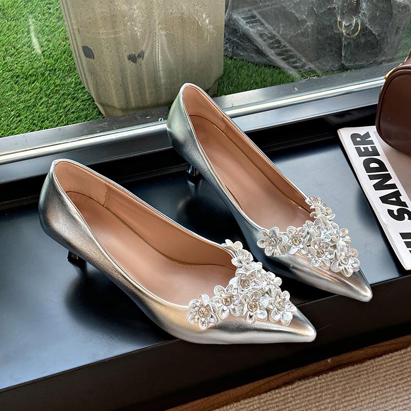 Ladies Shoes Black Flat Women Footwear Pointed Toe Fashion 2024 New Arrival A Walking Comfortable And Low Price Casual Sale 39