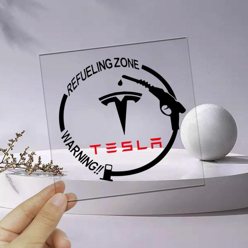 Car Badge Vinyl Reflective Fuel Tank Cap Stickers Decal Accessories For Tesla Model 3 Model S Model X Y Roadster Performance