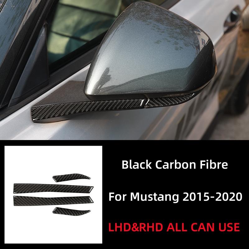Per Ford Mustang GT 2015-2021 Accessori Auto Striscia Decorativa Specchietto Retrovisore Auto in Fibra di Carbonio Copertura Rivestimento Adesivi Personalizzati