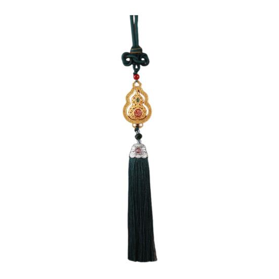 

Chinese Style Gourd Hanging Car Fu Character Decoration Rotatable Gourd Tassels Car