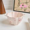 Affascinante Set di Ciotola e Piatto in Ceramica con Fiocco - Stoviglie Carine per Yogurt e Noodles Istantanei