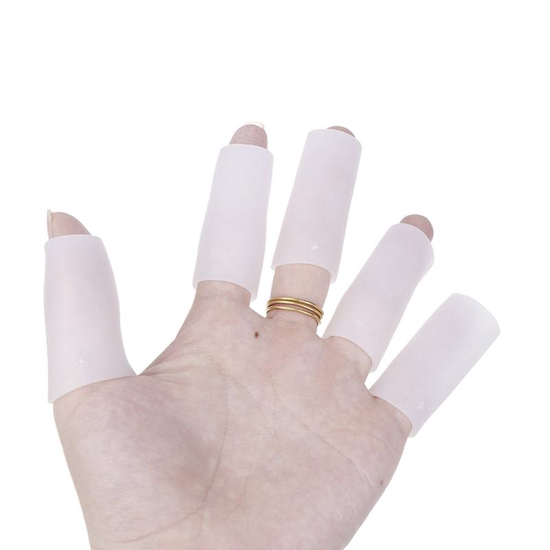 10Pcs Cooking Kitchen Tools Silicone Gel Tube Hand Bandage Finger Protector Anti-Cut Heat Resistant Finger Sleeves